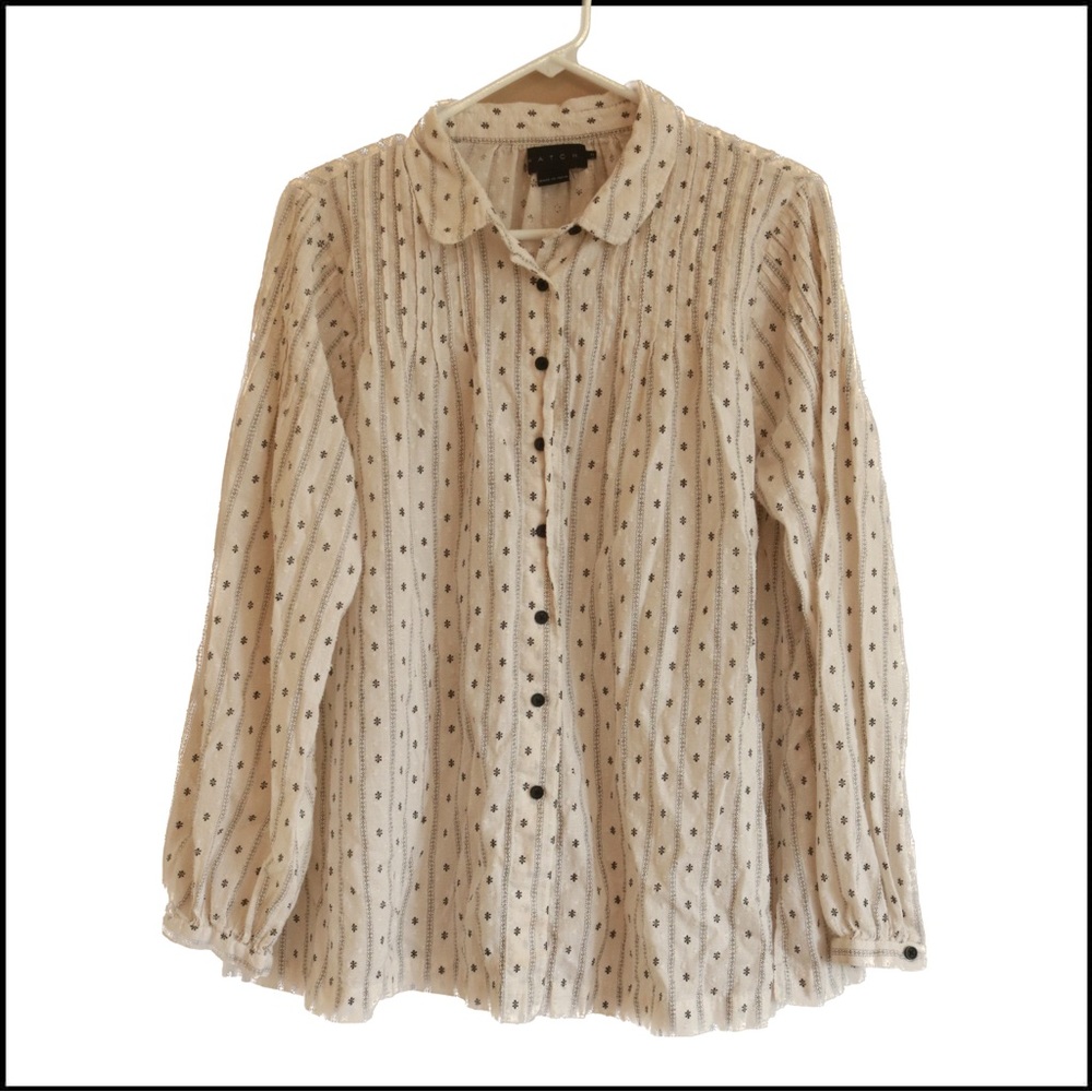 Hatch Button Up Patterned Shirt - image 1
